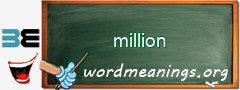 WordMeaning blackboard for million